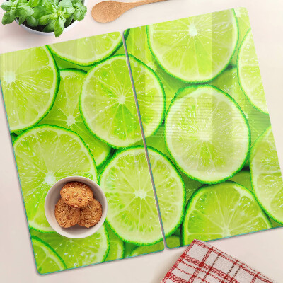 Glasschneidebrett Limettenscheiben