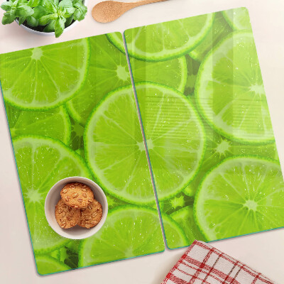 Glasschneidebrett Limettenscheiben