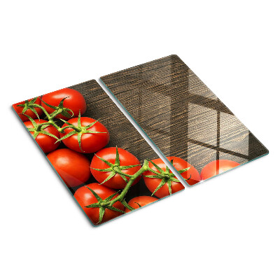 Schneidebrett glas Tomaten auf einem Holzhintergrund