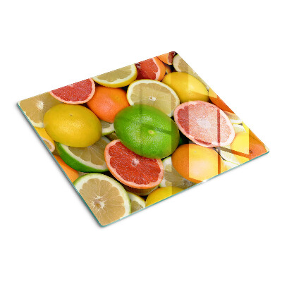 Glasschneidebrett Zitrusfrüchte in Farben