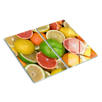 Glasschneidebrett Zitrusfrüchte in Farben