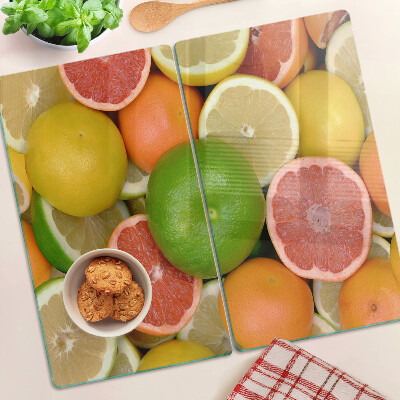 Glasschneidebrett Zitrusfrüchte in Farben