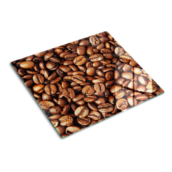 Glasschneidebrett Kaffeebohnen