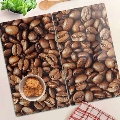 Glasschneidebrett Kaffeebohnen