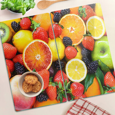 Schneidebrett glas Tropische Früchte und Beeren