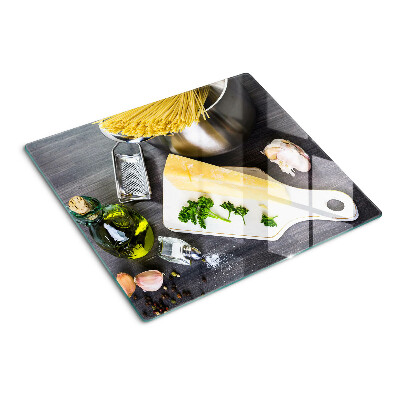 Glasschneidebrett Küchenzubehör und Zutaten