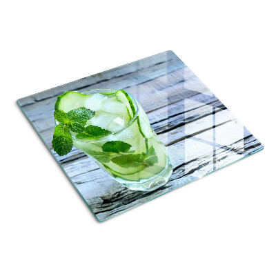Schneidebrett glas Erfrischender Cocktail mit Minze