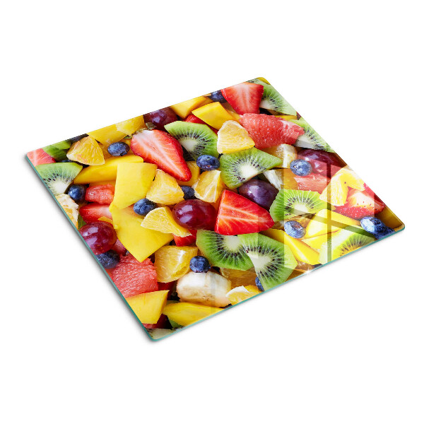 Schneidebrett glas Obstsalat