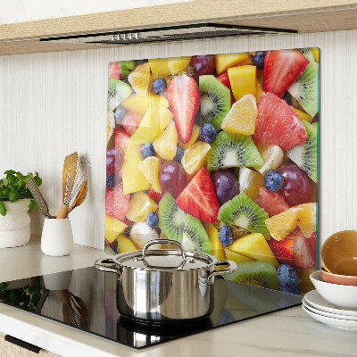 Schneidebrett glas Obstsalat
