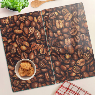 Glasschneidebrett Kaffeebohnen