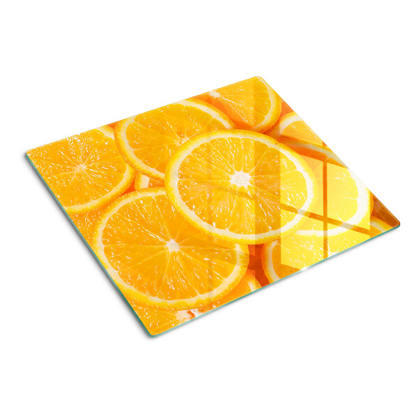 Schneidebrett glas Orangenscheiben