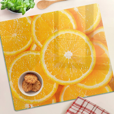 Schneidebrett glas Orangenscheiben