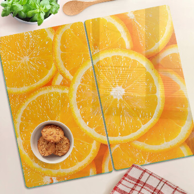 Schneidebrett glas Orangenscheiben