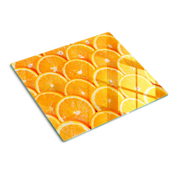Glasschneidebrett Orangenscheiben