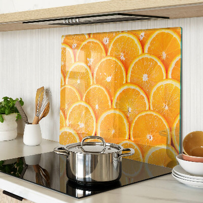 Glasschneidebrett Orangenscheiben