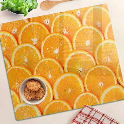 Glasschneidebrett Orangenscheiben