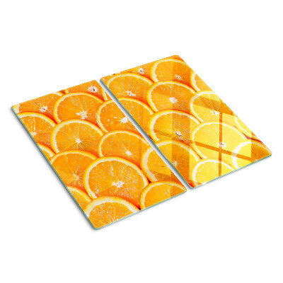 Glasschneidebrett Orangenscheiben