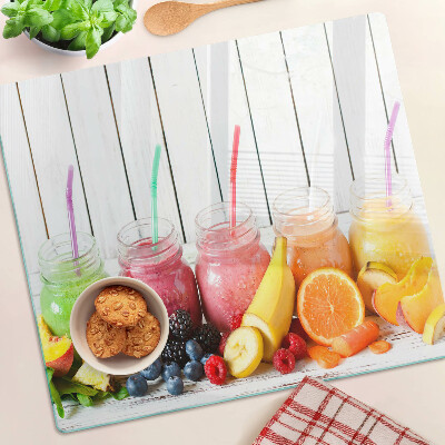 Schneidebrett glas Fruchtcocktails mit Zusatzstoffen