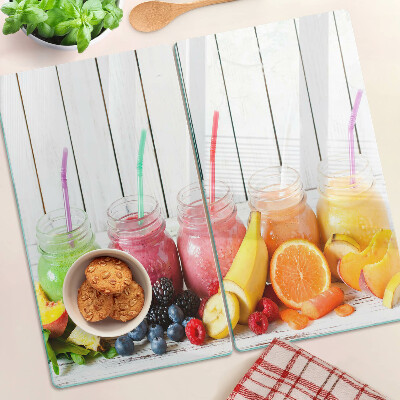Schneidebrett glas Fruchtcocktails mit Zusatzstoffen