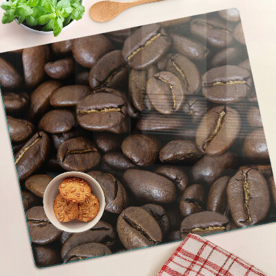 Glasschneidebrett Kaffeebohnen