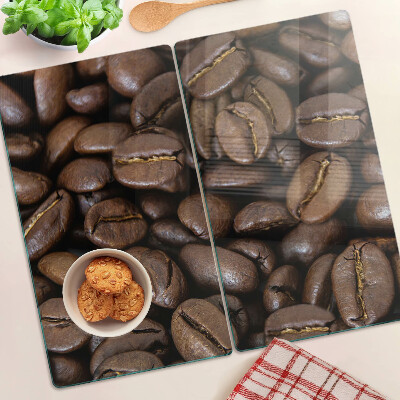 Glasschneidebrett Kaffeebohnen