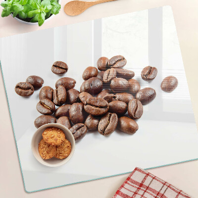 Glasschneidebrett Kaffeebohnen