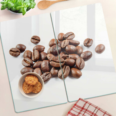 Glasschneidebrett Kaffeebohnen
