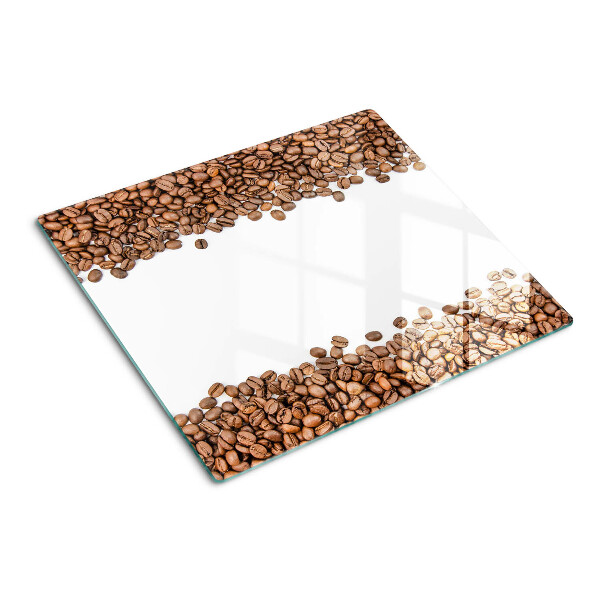 Glasschneidebrett Kaffeebohnen