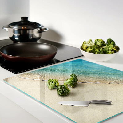 Glasschneidebrett Strand und Meereswellen