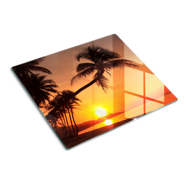 Schneidebrett glas Sonnenuntergang am Strand