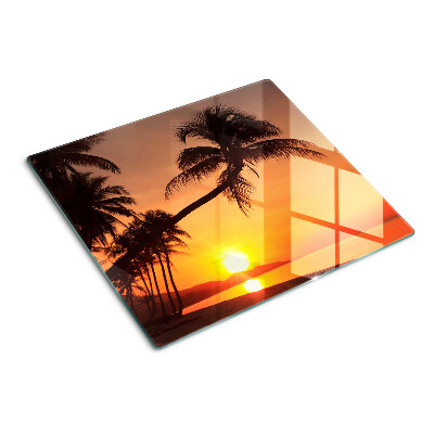 Schneidebrett glas Sonnenuntergang am Strand