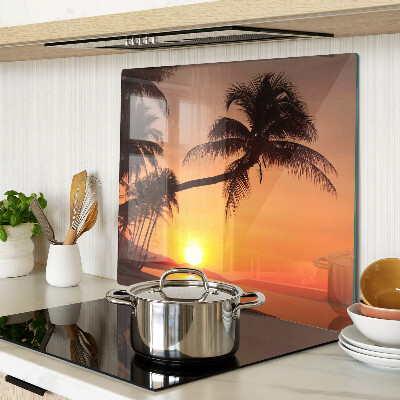 Schneidebrett glas Sonnenuntergang am Strand