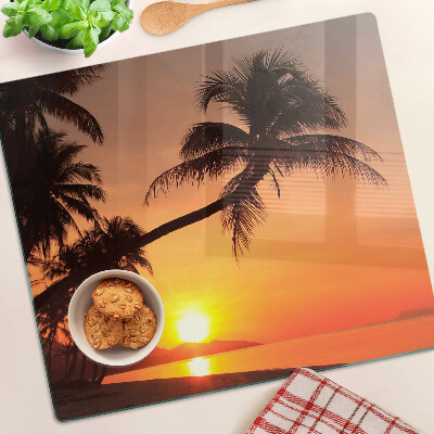 Schneidebrett glas Sonnenuntergang am Strand