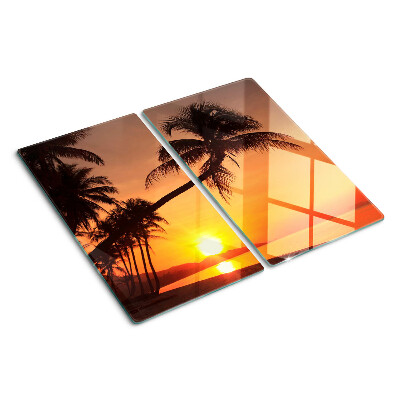 Schneidebrett glas Sonnenuntergang am Strand