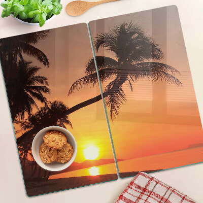 Schneidebrett glas Sonnenuntergang am Strand