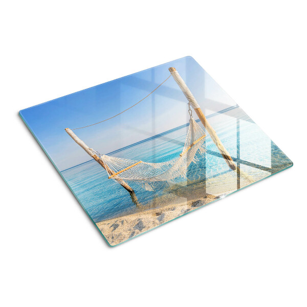 Schneidebrett glas Hängematte am Meer