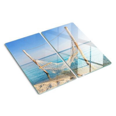 Schneidebrett glas Hängematte am Meer