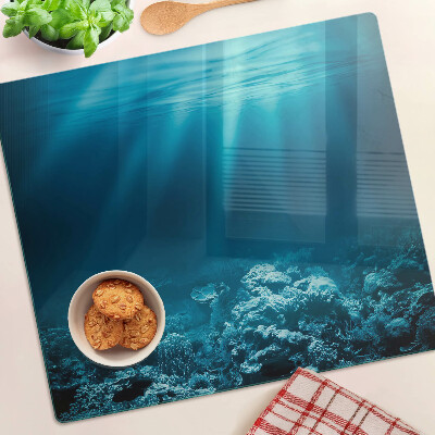 Glasschneidebrett Unterwasserlandschaft mit Korallenriff