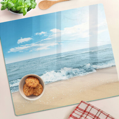 Schneidebrett glas Strand und Meer