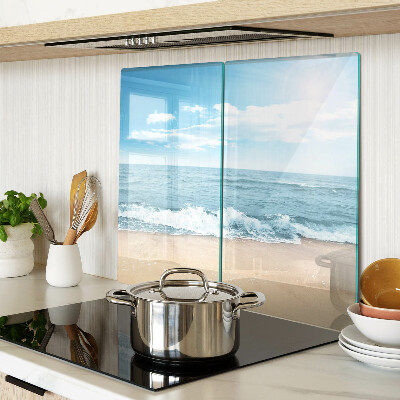 Schneidebrett glas Strand und Meer