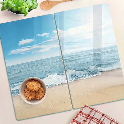 Schneidebrett glas Strand und Meer