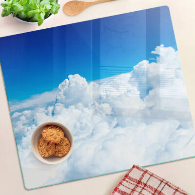 Schneidebrett glas Himmel mit Wolken