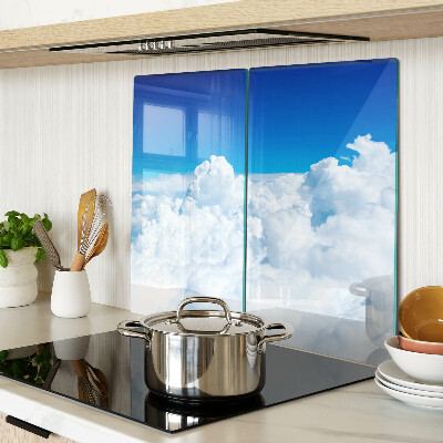 Schneidebrett glas Himmel mit Wolken