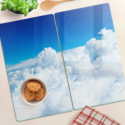 Schneidebrett glas Himmel mit Wolken