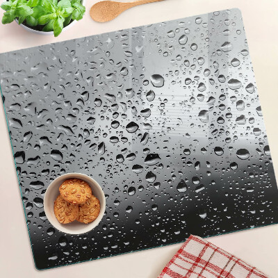 Schneidebrett glas Wassertropfen auf Glas