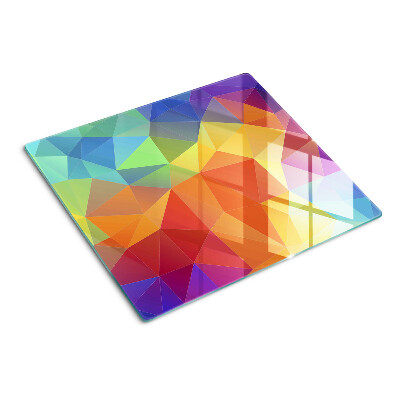 Schneidebrett glas Geometrie farbiger Dreiecke