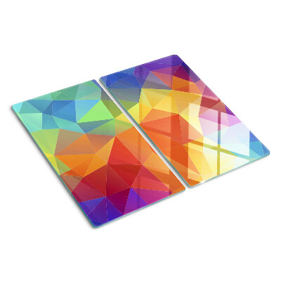 Schneidebrett glas Geometrie farbiger Dreiecke