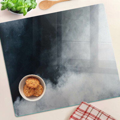 Glasschneidebrett Nebel und Fenster