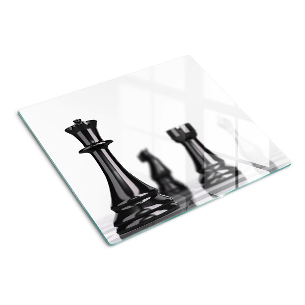 Schneidebrett glas Schach, König und Turm