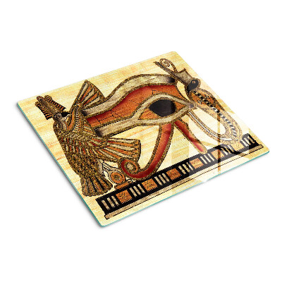 Glasschneidebrett Ägyptisches Hieroglyphenmotiv